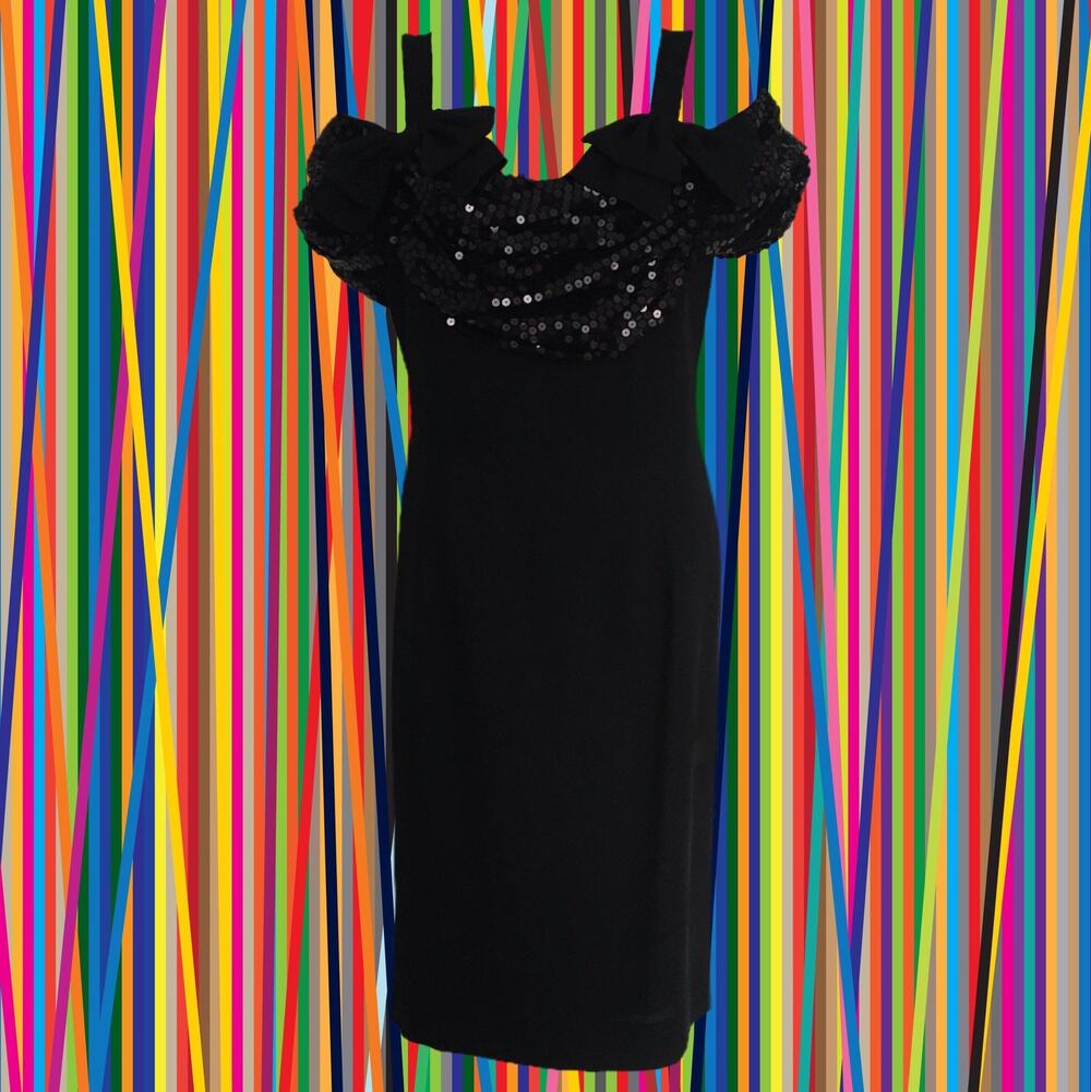Vintage 80's Raul Blanco Evening Dress • Off the Shoulder Style, with Straps
